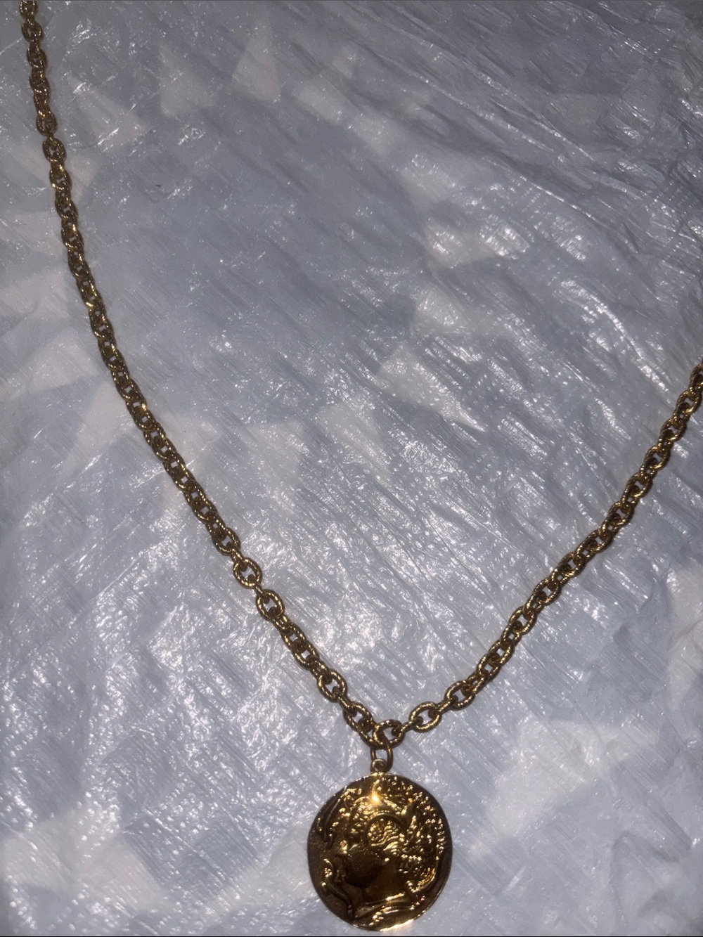 Classic Gold Coin Charm Necklace for Women
